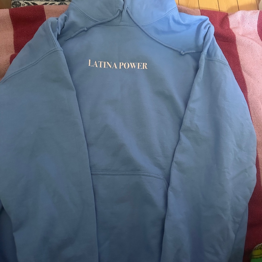 NWT Gildan Blue Latina Power Hoodie XL